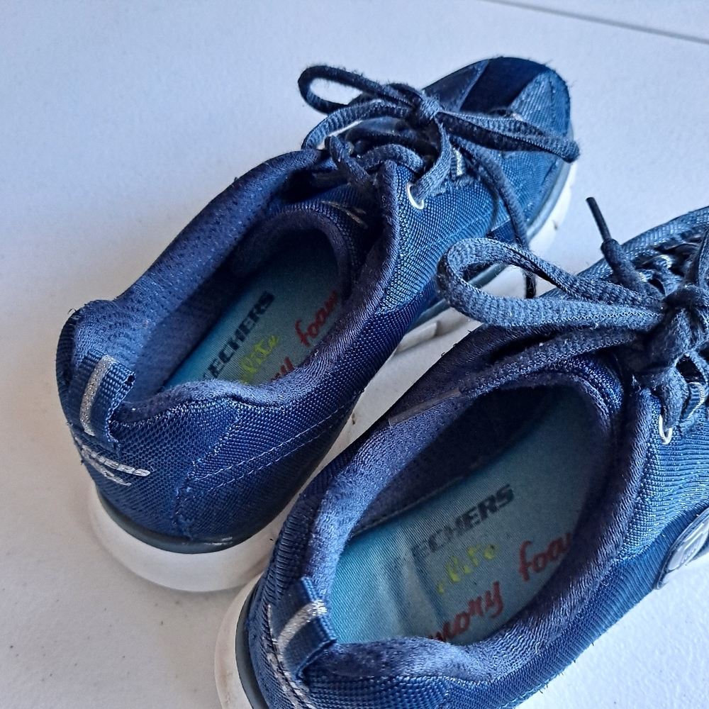 Navy Blue Skechers Elite Sneakers - Picture 6 of 7